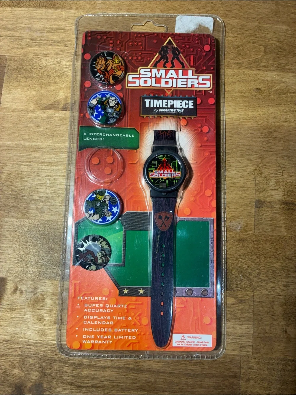 1998 Small Soldiers Timepiece Watch Innovative Time Sealed MIP 5 Lenses